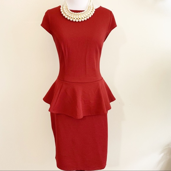Mossimo Supply Co. Dresses & Skirts - Red Peplum Dress